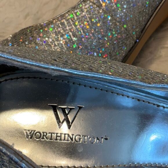 WORTHINGTON size 8 sparkling heels - Picture 9 of 10